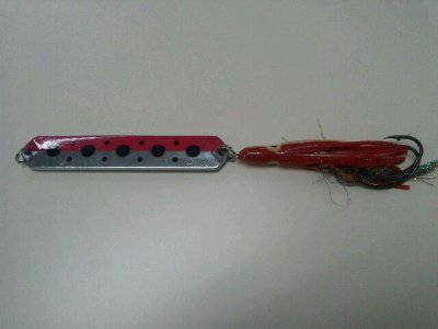 ＜ルアー＞　今年買った唯一のルアー　相棒の情報によるとこのルアーで爆釣した人がいると聞いて購入しました。　しかし当然の如く一匹も釣れません。 